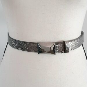 Banana Republic Silver Leather Belt